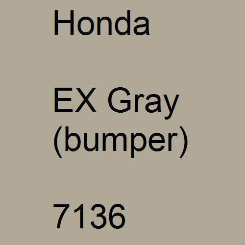 Honda, EX Gray (bumper), 7136.